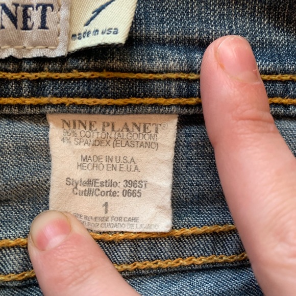 Nine Planet Light Wash Skinny USA 31” long - Picture 6 of 8